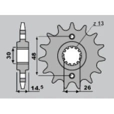 ПЕРЕДНЯ ЗІРКА JR CHT 339 14 HONDA VFR 800/CBR 1100 XX (JTF339.14)