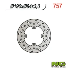 NG ДИСК ТОРМОЗНИЙ ЗАД YAMAHA YZ 80/85 '93-'22 (190X84X3),X-MAX 125 '14-'20