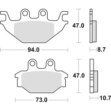 TRW LUCAS КОЛОДКИ ДИСКОВІ ТОРМОЗНІ KH377 SINTER OFFROAD CAN-AM DS 250 08-15, KAWASAKI KVF 300 13-, ПЕРІД/ЗАД