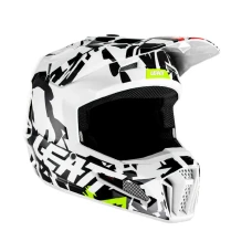 LEATT (НОВИНКА 2023) ШОЛОМ MOTO 3.5 JUNIOR (DZIECIECY) V23 HELMET ZEBRA КОЛІР CZARNY/BIALY РОЗМІР M (51-52 CM)