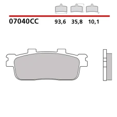 BREMBO 2026/06 КОЛОДКИ ДИСКОВІ ТОРМОЗНІ KH427 ROAD / SCOOTER КАРБОН CERAMIC CC (POLMETALICZNE) (ECE R90)