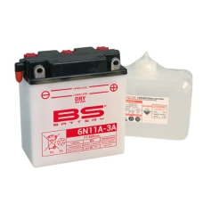 BS АКУМУЛЯТОР 6N11A-3A (122X62X131) 6V 11AH OBSLUGOWY - ELEKTROLIT OSOBNO (6) UE2019/1148