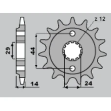 ПЕРЕДНЯ ЗІРКА JR CHT 348 16 HONDA XRV 750 '93-'03 (JTF314.16)