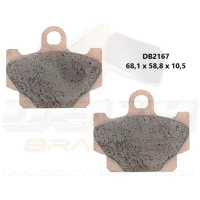 DELTA BRAKING КОЛОДКИ ДИСКОВІ ТОРМОЗНІ ПЕРІД KH81 - ZASTEPUJA DB2167MX-D I DB2167QD-D YAMAHA XV 250 VIRAGO '89-'94, SR 125 92-'96, SR 250 '96-'00, XS 400 '82, XJ 650/XJ 650 ТУРБО 82-'83, XT 600 '84-'86, RD 125 '82-'84