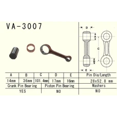 VESRAH ШАТУН SUZUKI LT 160 (LT160) QUADRUNNER '89-'04 (VA3007) (MADE IN JAPAN)