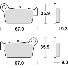 TRW LUCAS КОЛОДКИ ДИСКОВІ ТОРМОЗНІ KH367 SINTER OFFROAD (WYCZYNOWE) KAWASAKI KXF 250 04-, KLX 450 07-, KXF 450 04-, KXE 450 10-, SUZUKI RMZ 250 04-, RMZ 450 05-, YAMAHA YZ 125 03-, WR 250 08-14 YZ 250 02-, WR / YZ 450 03-, ЗАД
