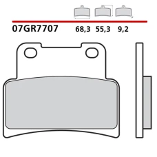 BREMBO 2026/03 КОЛОДКИ ДИСКОВІ ТОРМОЗНІ KH432 GENUINE КАРБОН CERAMIC (POLMETALICZNE MIESZANKA OEM) ПЕРІД/ЗАД