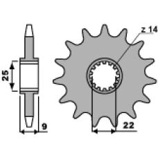 ПЕРЕДНЯ ЗІРКА PBR CHT 2097 14 18NC MV AUGUSTA 750 F4 (LANC. 520)