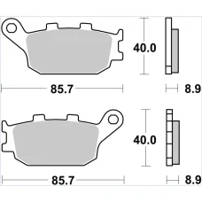 TRW LUCAS КОЛОДКИ ДИСКОВІ ТОРМОЗНІ KH174 SINTER STREET HONDA CBF 500 04-08, CB 600 HORNET 98-15, CBF 600 04-13, CBR / RR 600 91-07, NC 700 / 750 '12-, XL 700V 08-13, CB 750 92-03, CB 900 HORNET 02-06, CBR 900 92-03, CB 1000 93-03, CBF 1000 10-16, ЗАД