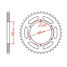 ЗАДНЯ ЗІРКА MTX PARTS 4589 44 HYOSUNG GT 650 '04-'15 (JTR1074.44) (LANC. 525)