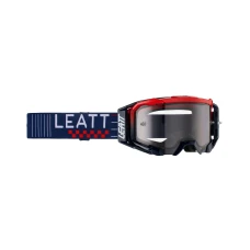 LEATT (НОВИНКА 2023) ОКУЛЯРИ VELOCITY 5.5 GOGGLE ROYAL LIGHT GREY 58% - КОЛІР GRANATOWY/CZERWONY ХВІРТКА DYMIONE ЗЕРКАЛО СІРИЙ КОЛІР