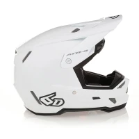 6D HELMETS ШОЛОМ CROSS/ENDURO МОДЕЛЬ ATR-3 SOLID GLOSS WHITE КОЛІР BIALY/CZARNY РОЗМІР L ( 58 - 59 CM )