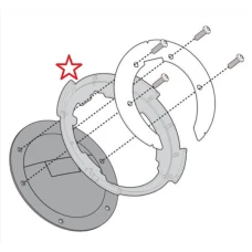 GIVI SPECIFIC МЕТАЛІЧНИЙ FLANGE FOR ВІДПОВІДНИЙ THE БАКLOCK БАК BAGS