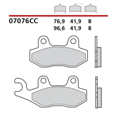 BREMBO 2026/03 КОЛОДКИ ДИСКОВІ ТОРМОЗНІ KH135 / KH214 SCOOTER КАРБОН CERAMIC CC (POLMETALICZNE) ПЕРІД/ЗАД (ECE R90)
