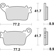 TRW LUCAS КОЛОДКИ ДИСКОВІ ТОРМОЗНІ KH436 SINTER CB 600 HORNET 07-15, CBR 600 RR 07-16, CBR 1000 FIREBLADE 06-19, KAWASAKI ZX6R 636 13-, ZX10R / RR 10-, SUZUKI GSXR 600 / 750 11-16 GSXR 1000 09-, YAMAHA R6 17-, R1 15-, ЗАД