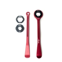 ACCEL КОМПЛЕКТ ЛОЖОК ДЛЯ ШИН(23+24CM) ALU7075 KUTE З КЛЮЧАМИ 10,13,17,22,27,32 MM КОЛІР ЧЕРВОНИЙ