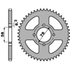 ЗАДНЯ ЗІРКА PBR 810 42 F SUZUKI GN 125/ GS 125 (LANC. 428) (JTR810.42)