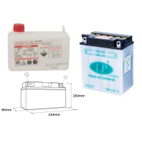 LANDPORT АКУМУЛЯТОР YB12A-A 12V 12AH 134X80X160 (GB12AA) OBSLUGOWY - ELEKTROLIT OSOBNO (4) UE2019/1148
