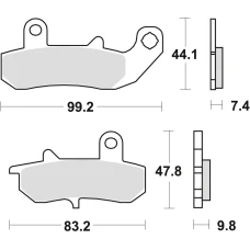 TRW LUCAS КОЛОДКИ ДИСКОВІ ТОРМОЗНІ KH157 ORGANIC SUZUKI RGV 250 93-95, DR 600 / 650 89-96, DR 750 '89, DR 800 90-91, ЗАД