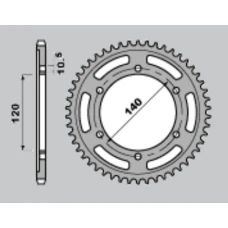 ЗАДНЯ ЗІРКА JR 5301 40 KAWASAKI ZX-6R '95-'97, W 650 '00-'06, ZR 750 '91-'04, GSX-R 600 '97-'00, GSX-R 750 '98-'99