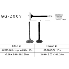 VESRAH КЛАПАН ВИПУСКНИЙ YAMAHA XT 500 '76-'79 (OEM: 583-12121-00) (1 ШТ.) (MADE IN JAPAN)