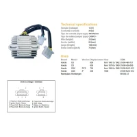 DZE РЕГУЛЯТОР НАПРУГИ HONDA CB650 Z/C 79-82, CBX750F 84-86 (31600-460-731) (ESR190)