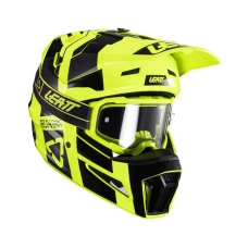 LEATT (НОВИНКА 2024) ШОЛОМ MOTO 3.5 V24 (+ОКУЛЯРИ VELOCITY 4.5 ПОДАРОК) HELMET KIT CITRUS КОЛІР  ЧОРНИЙ/ЖОВТИЙFLUO РОЗМІР L (59-60 CM)