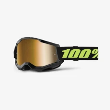 100 % ОКУЛЯРИ МОДЕЛЬ STRATA 2 SOLAR ECLIPSE - MIRROR TRUE GOLD LENS - КОЛІР  ЧОРНИЙ/ЖОВТИЙFLUO СКЛО КОЛІР ЗОЛОТИЙ ЗЕРКАЛО