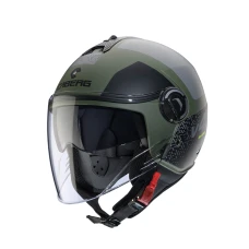 МОТОШОЛОМ ВІДКРИТИЙ CABERG JET МОДЕЛЬ RIVIERA V4X ALPHA КОЛІР ЗЕЛЕНИЙ/ЧОРНИЙ/СІРИЙ МАТОВИЙ РОЗМІР L