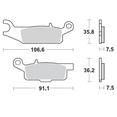 MOTO-MASTER КОЛОДКИ ДИСКОВІ ТОРМОЗНІ KH444 SINTER METAL OEM: 11 (SINTERPRO RACING) YAMAHA: YFM 700 GRIZZLY PRZOD-PRAWY