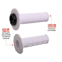 ODI ПЕРЕМИКАЧІ ВИКЛЮЧЕНИЙ ROAD HALF WAFFLE UNIVERSAL LOCK-ON GRIP SET КОЛІР БІЛИЙ