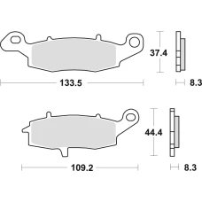 TRW LUCAS КОЛОДКИ ДИСКОВІ ТОРМОЗНІ KH231 SINTER STREET KAWASAKI ER6 06-16, VERSYS 650 07-14, Z 750, 04-06, ZR7 99-04, W 800 '11-, GPZ 1100 95-98, VN 1500 93-04, VN 1600 03-08, VN 1700 09-17, SUZUKI GS 500 96-08, GSF 600 00-04, ПЕРІД