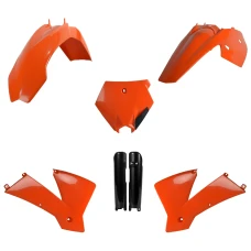 КОМПЛЕКТ ПЛАСТИКА POLISPORT (ПОВНИЙ KIT) KTM SX '03-'04 В КОМПЛЕКТІ КРИШКА АМОРТИЗАТОРІВ  (8399000001) КОЛІР КОЛІР ПОМАРАНЧ