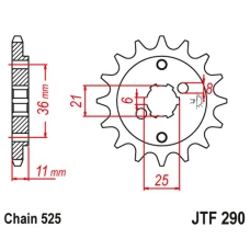 ПЕРЕДНЯ ЗІРКА JR CHT 290 14 HONDA XBR 500F '85-'86 (29014JT) (LANC. 525) (-1)