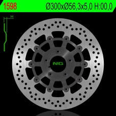 NG ДИСК ТОРМОЗНИЙ ПЕРІД HARLEY DAVIDSON 883/1200/1450/1584/1690/1745/1800/1869/1923 (PLYWAJACA) (300X56,3X5MM) (5X8,5MM)