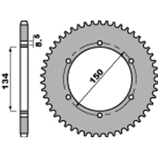 ЗАДНЯ ЗІРКА PBR 463 46 C45 KAWASAKI KMX 125 '86-'03, KMX 200 '88-'92 (JTR463.46) (LANC. 428) (STD.-4)