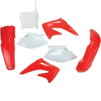 UFO КОМПЛЕКТ ПЛАСТІКОВ HONDA CRF 450 R '04 КОЛІР OEM (CZERWONY/BIALY) (HO107E999)
