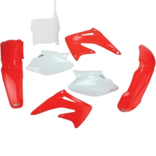 UFO КОМПЛЕКТ ПЛАСТІКОВ HONDA CRF 450 R '04 КОЛІР OEM (CZERWONY/BIALY) (HO107E999)