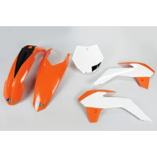 UFO КОМПЛЕКТ ПЛАСТІКОВ KTM SX 85 '13-'17 КОЛІР OEM '15 (POMARANCZOWY/BIALY)