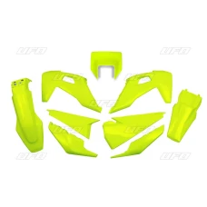UFO КОМПЛЕКТ ПЛАСТІКОВ HUSQVARNA TE/TX/FE '20-'23 Z ЗАХИСТ ФАРИ КОЛІР ЖОВТИЙ FLUO (HU623DFLU)