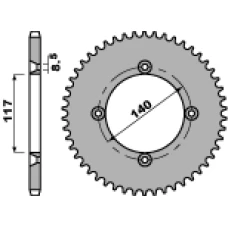 ЗАДНЯ ЗІРКА PBR 831 48 C45 YAMAHA YZ 80 86-92 (JTR831.48) (LANC. 428)