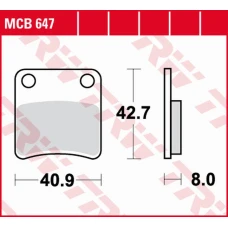 TRW LUCAS ZF КОЛОДКИ ДИСКОВІ ТОРМОЗНІ KH257 ORGANIC CAGIVA CITY 50 '92-'97, DAELIM SJ 50 FIVE '01-'12, SYM ORBIT 50/125 '07-'09 ПЕРІД, DAELIM SN 125 B-BONE '12-'16 ЗАД