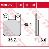 TRW LUCAS КОЛОДКИ ДИСКОВІ ТОРМОЗНІ KH115 ORGANIC KTM SX 60 / 65 98-01, SUZUKI AY 50 97-06, YAMAHA TZR 50 03-, ПЕРІД / ЗАД