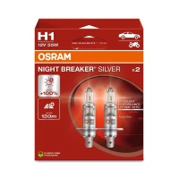 OSRAM ЛАМПОЧКА H1 12V, 55W P14.5S NIGHTBREAKERSILVER DUOBOX - 2 ШТУКИ