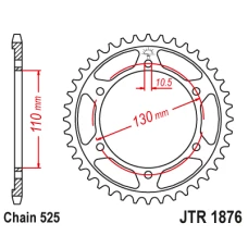 ЗАДНЯ ЗІРКА JR 4285 42 YAMAHA YZF-R7 '22-'23, MT-10 (MTN1000) '22-'23 (428542JT) (LANC. 525)