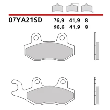 BREMBO 2026/06 КОЛОДКИ ДИСКОВІ ТОРМОЗНІ KH135 ВИКЛЮЧЕНИЙ ROAD SINTER SD (SPIEK METALICZNY) (ECE R90)