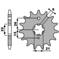 ПЕРЕДНЯ ЗІРКА PBR CHT 509 15 18NC KZ 400/440 74-85 (JTF509.15) (LANC. 530)
