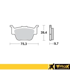 PROX КОЛОДКИ ДИСКОВІ ТОРМОЗНІ KH373 HONDA TRX 450R '04-14 ЗАД