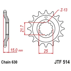 JT ЗІРОЧКА ПЕРІД 528 15 KAWASAKI GPZ 750 UNITRACK '82-'89 (ZX750A1-A5) (52815JT) (LANC. 630)