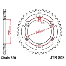 ЗАДНЯ ЗІРКА JR 808 47 SUZUKI DRZ 400 00-09 ULTRALIGHT SAMOOCZYSZCZAJACA (80847JTSC) (LANC. 520) -ЗАМІНЮЄ JTR808.47ZBK